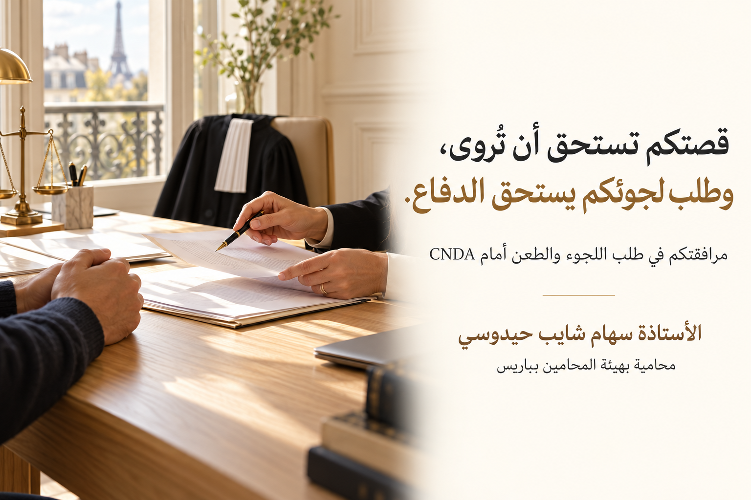 Lire la suite à propos de l’article CNDA وتحضير OFPRA محامية لجوء تتحدث العربية في فرنسا | طعن
